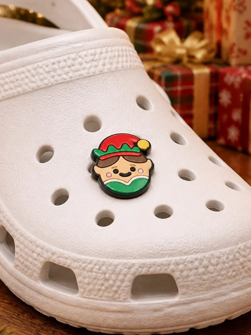 Christmas Elf Croc Shoe Charm Santa Helper Holiday North Pole Jibbitz Style